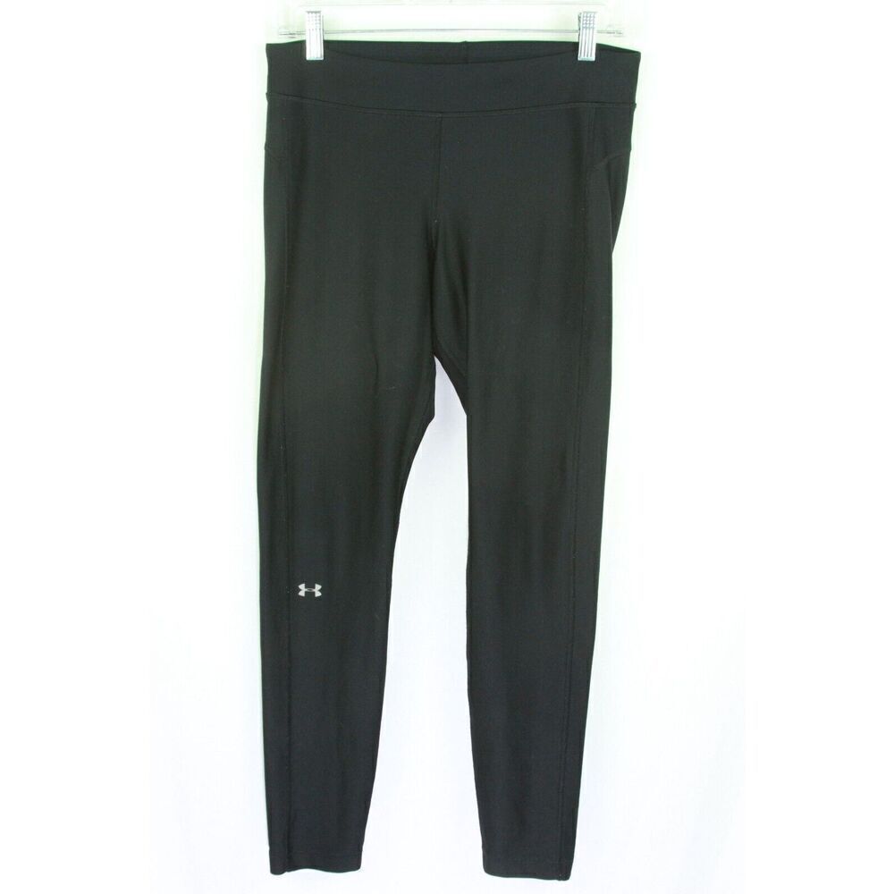 Under Armour HeatGear Armour Leggings Full Length Black Waist 31 M L Womens